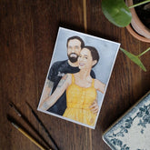 Portrait Création à l'aquarelle d'après photo réalisation unique sur mesure